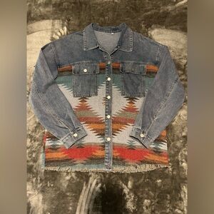 Aztec denim jacket